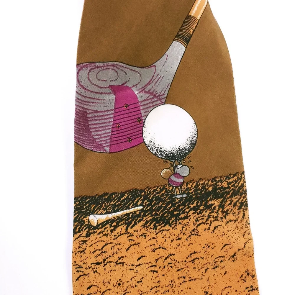Mordicco by Diony's Men Necktie 100% Silk Golf Size 59x3.5 - NWOT